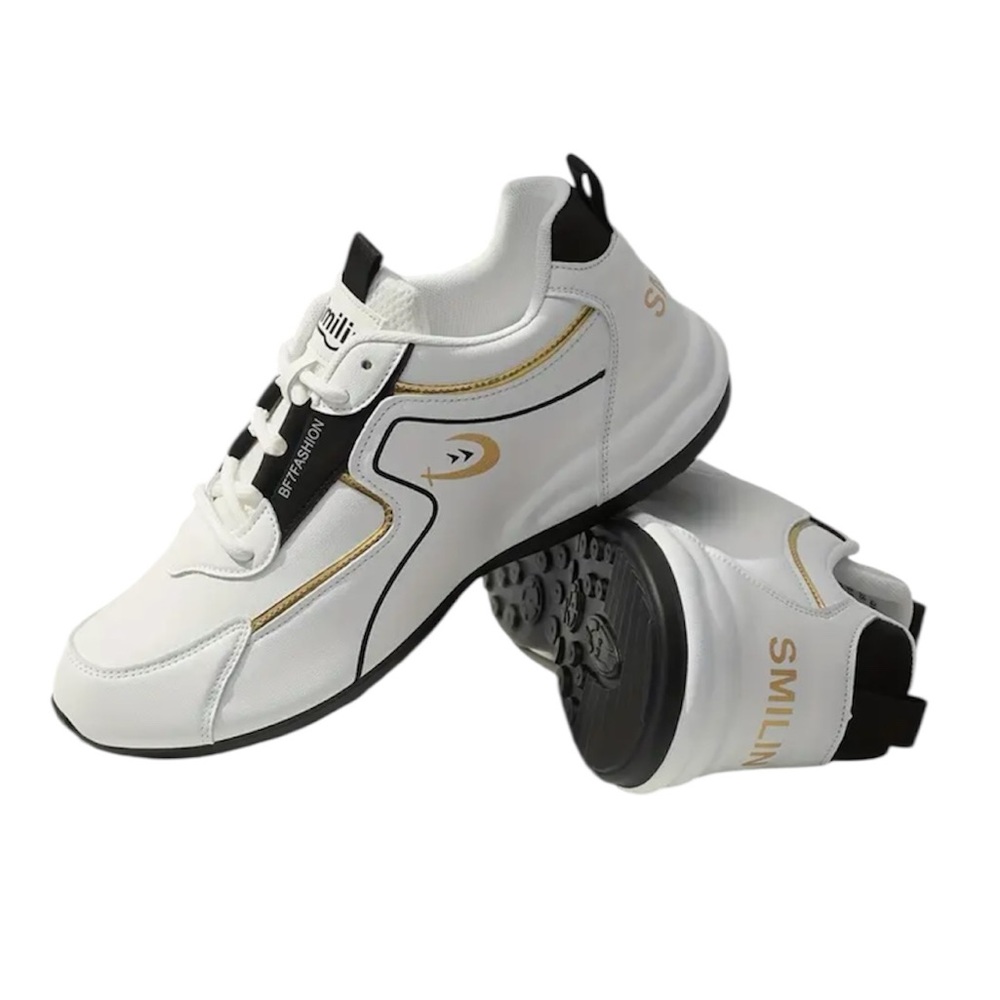 Men'S Fashion Sneakers, Round Toe Lace-Up Outdoor Shoes For Men